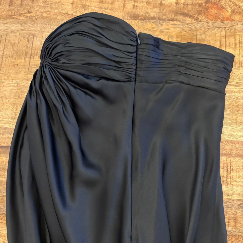 Laundry Silk Gown 2 Formal Strapless Ruched Hollywood Glam Black Tie Wedding - Picture 8 of 16
